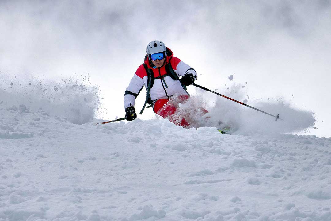 Person skiing